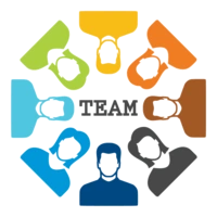 Professional laundry team icon